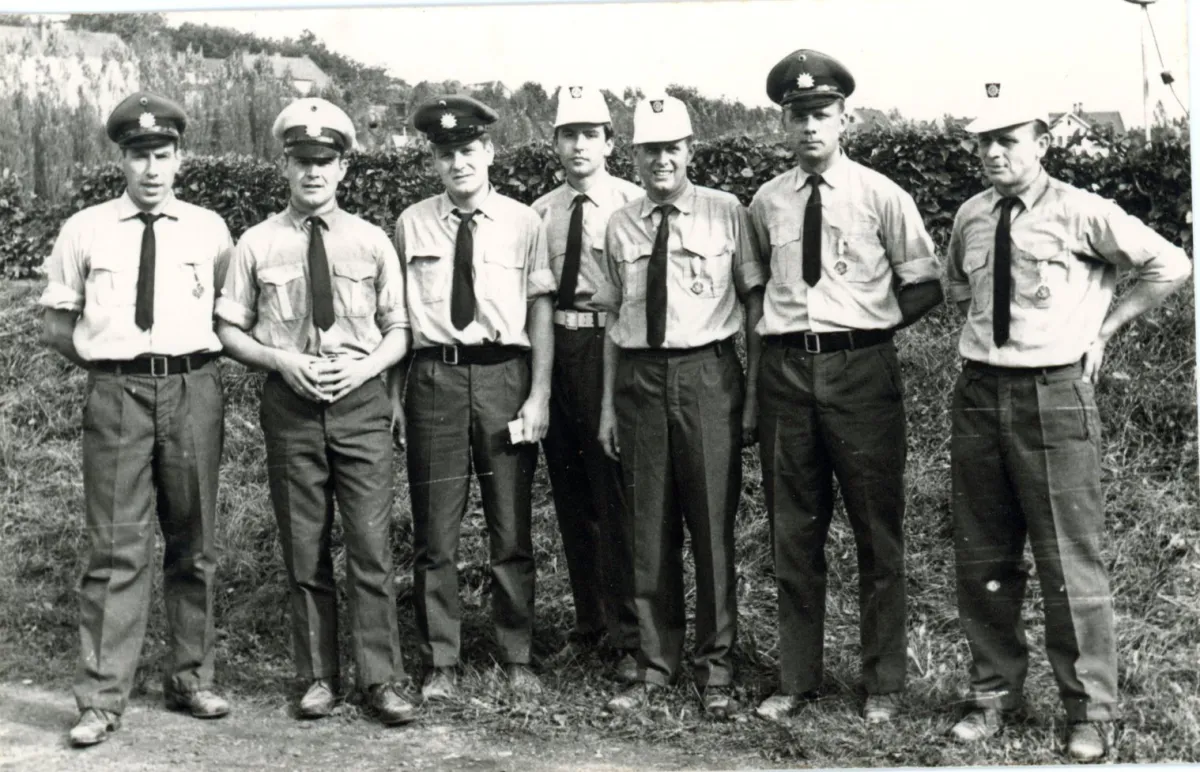 Das Volksmarschteam der Polizeidirektion Bielefeld blieb in der Pionierzeit der Volksläufe bundesweit über Jahre ungeschlagen. Foto: Die Bie
