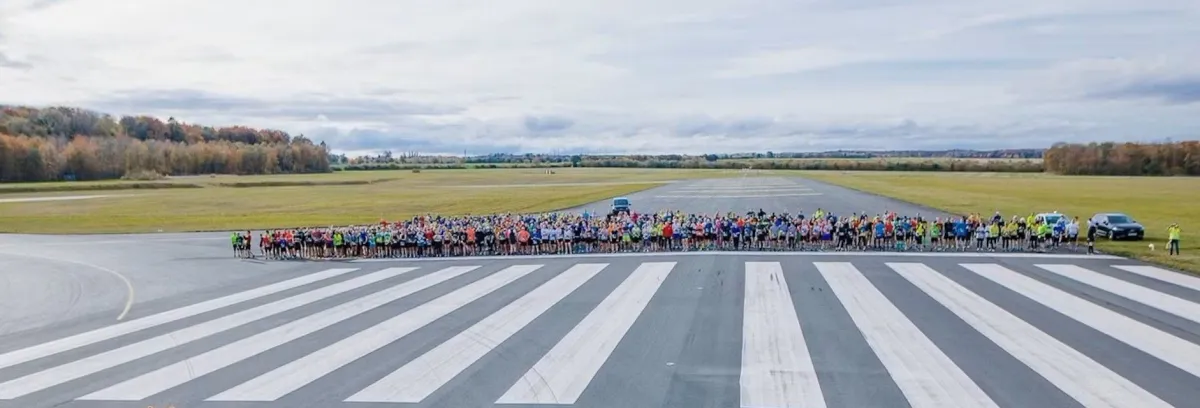 Startlinie auf der Runway